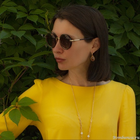 Серьги Fiore Luna, COFFE AGATE